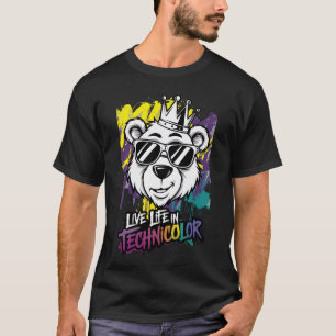 T-shirt "Vie en Technicolor - Graffiti pour ours funky