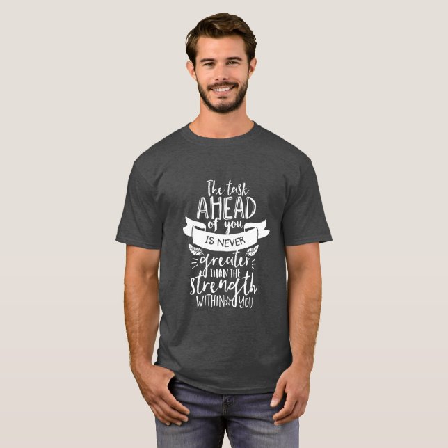 T-shirt Vie Inspirationnelle Citer La Force En Vous (Devant entier)