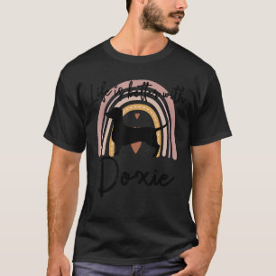 T-shirt Vie Meilleure Doxie Chien arc-en-ciel Femmes
