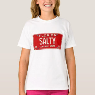 T-shirt Vie Salée Plaque d'immatriculation Rétro Florida F