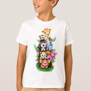 T-shirt Vie sauvage animale colorée