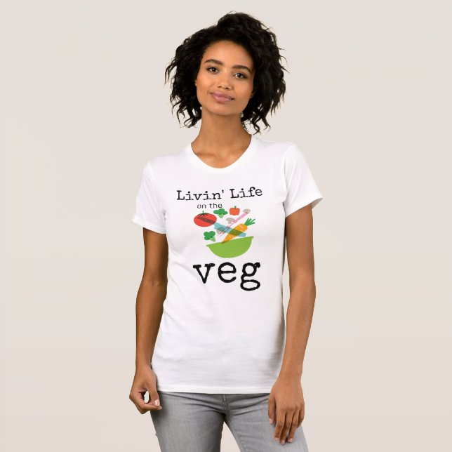 T-shirt Vie Sur Le Vogue Humour végétarien (Devant entier)