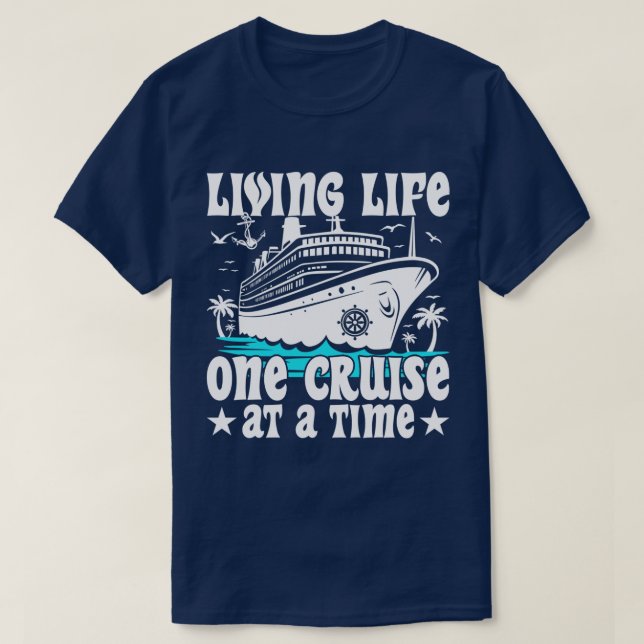 T-shirt Vie Une Croisière À La Fois Famille Croisière (Design devant)