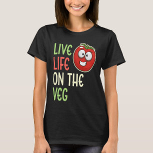 T-shirt Vie Vivante Sur Le Veg Vegetable Tomato Vegan Life