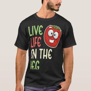 T-shirt Vie Vivante Sur Le Veg Vegetable Tomato Vegan Life