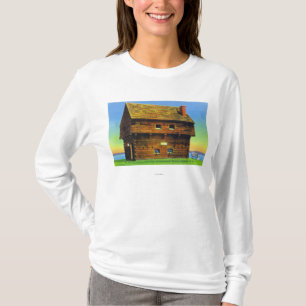 T-shirt Vieil extérieur de blockhaus de champ de bataille