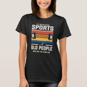 T-shirt Vieil homme à la retraite gym haltérophilie muscul