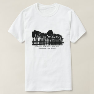 T-shirt Vieille chemise customisée de plage/pilier de
