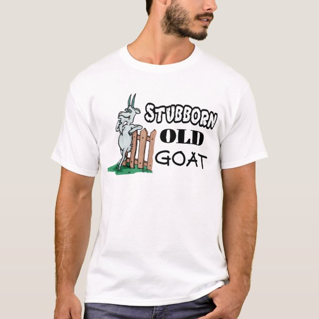 T-shirt Vieille chèvre têtue (Devant)