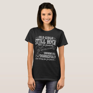 T-shirt vieille de filles toujours musique rock