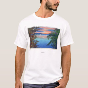 T-shirt Vieille vue de coucher du soleil d'Ontario de fort