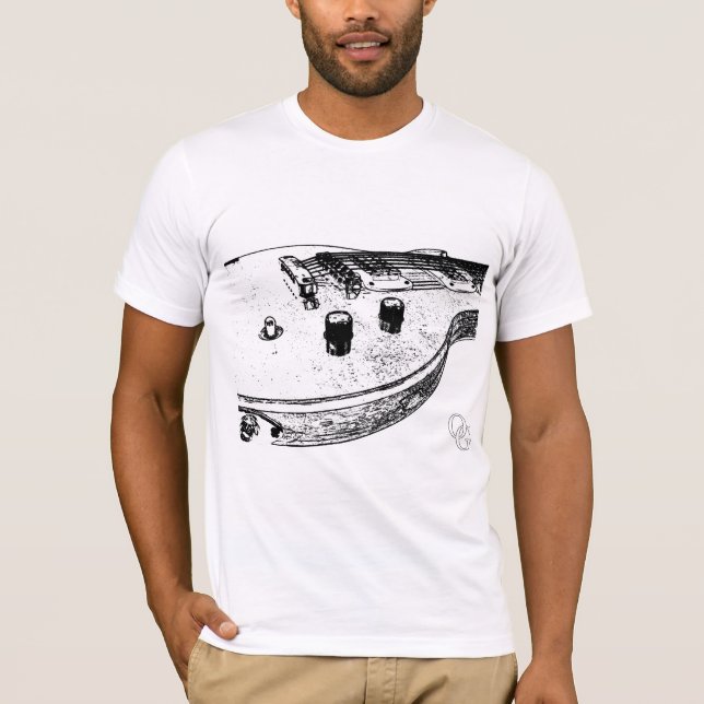 T-shirt Vieilles guitares de fantôme (Devant)