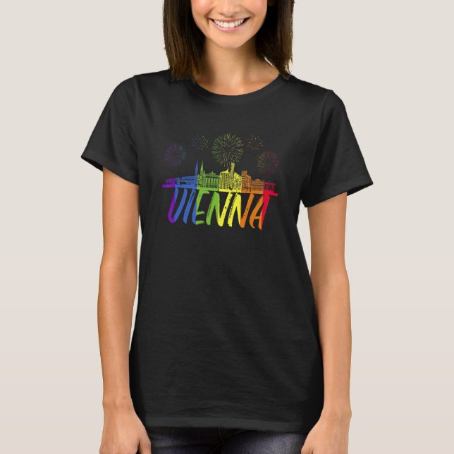 T-shirt Vienna Pride Skyline  Pride Parade Vienna (Devant)