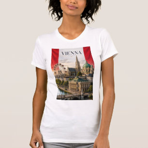 T-shirt Vienne Autriche Vertical 3D Monument Voyage Art