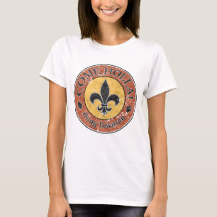 T-shirt Viens Holla ! Logo Fleur-de-lis Circle
