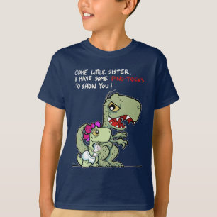 T-shirt Viens petite soeur, j'ai des trucs pour dino