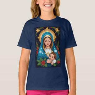 T-shirt Vierge catholique chrétienne Marie Noël