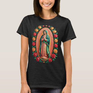 T-shirt Vierge de Guadalupe Sainte Marie Chrétienne Religi