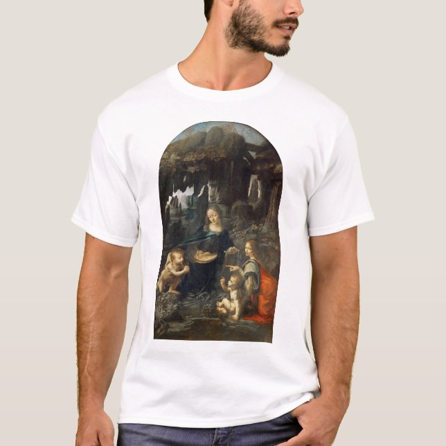 T-shirt Vierge des Rochers, Léonard de Vinci (Devant)