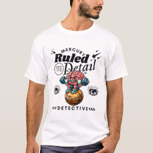 T-shirt Vierge : détective des détails régi par mercure