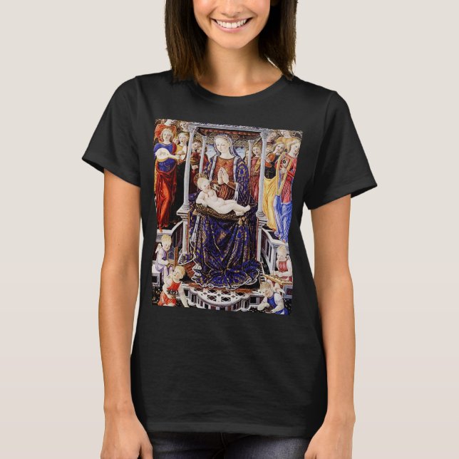 T-shirt Vierge et enfant avec Ange musicale (Devant)