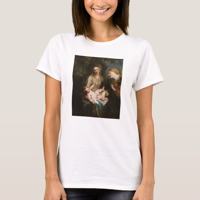 T-shirt Vierge et enfant avec le saint Catherine de (Devant)