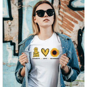 T-shirt Vierge Marie, Amour Et Tournesol