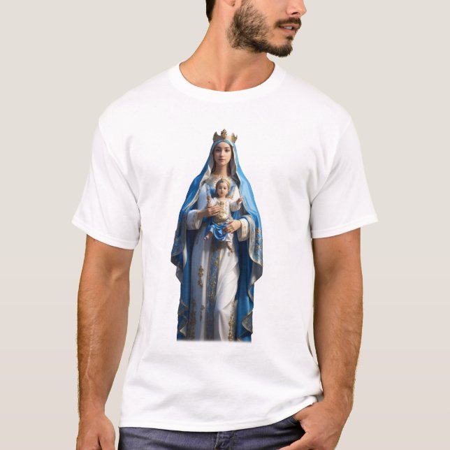 T-shirt Vierge Marie et bébé Jésus (Devant)
