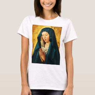 T-shirt Vierge Marie Hodegetria Icône Byzantine Catholique