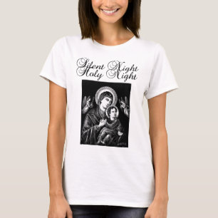 T-shirt vierge Marie Jésus Soirée silencieuse Noël Art