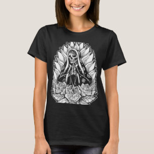 T-shirt Vierge Marie Squelette American traditionnel tatou