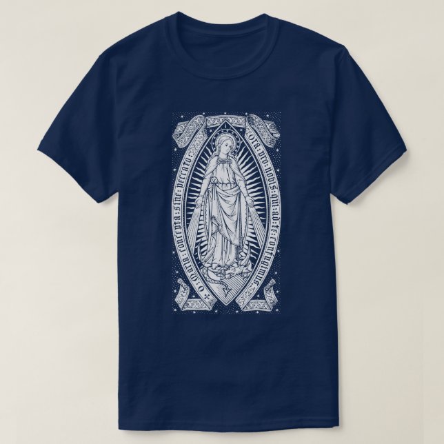 T-shirt Vierge Marie Vintage catholique (Design devant)