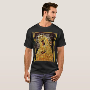 T-shirt Vierge noire en prière ... art