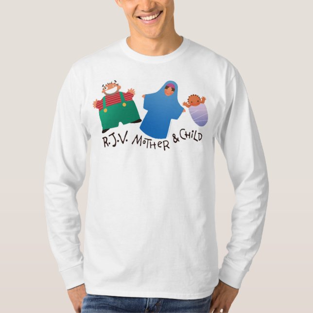 T-shirt "Vierge ronde de John," mère, et enfant, chemise (Devant)