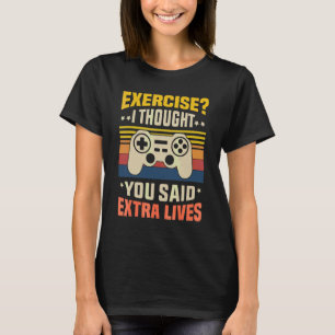 T-shirt Vies supplémentaires Manette de jeu vidéo Joueur