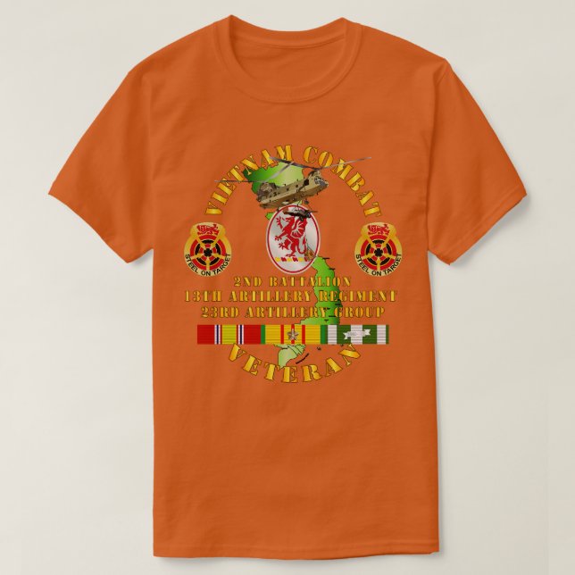 T-shirt Vietnam Combat Vet 2e Bn 13e Artillerie VN SVC (Design devant)