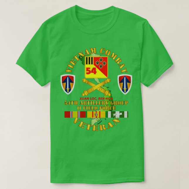T-shirt Vietnam Combat Vet 54e Artillerie Group II Champ (Design devant)