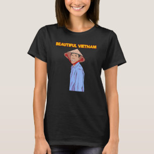 T-shirt Vietnam Paysans vietnamiens Rice Fields Drapeau Vi