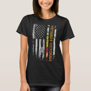 T-shirt Vietnam Vétérinaire Vintage Drapeau Patriotique
