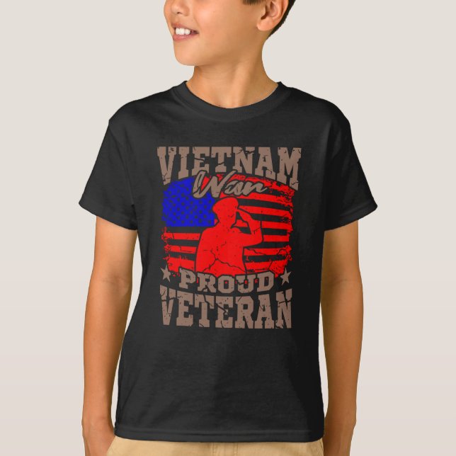 T-SHIRT VIETNAM WAR FIER VÉTÉRAN VÉTÉRAN VÉHICULE (Devant)