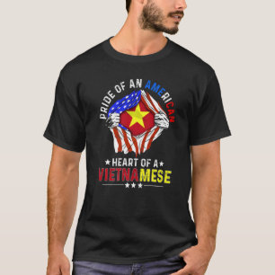 T-shirt Vietnamien American America Pride Vietnam