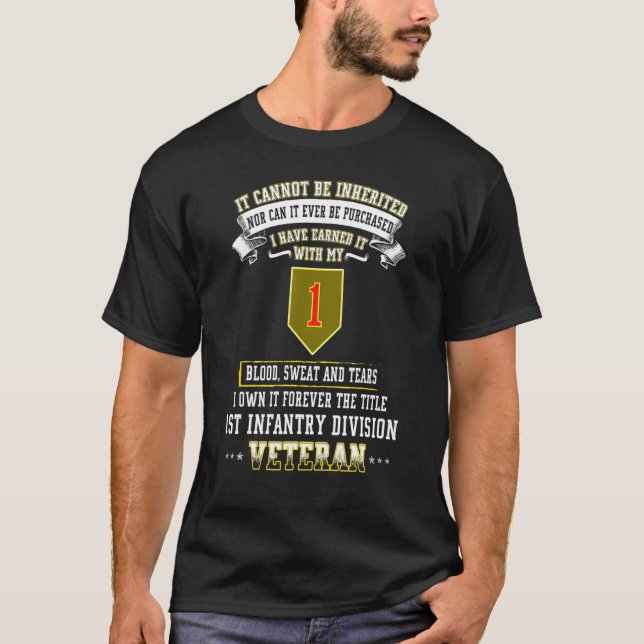 T-shirt Vieux 1° division d'infanterie (Devant)