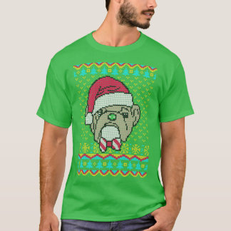 T-shirt Vieux anglais Bulldog vilain cadeau de Noël