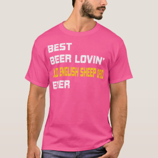 T-shirt Vieux Anglais Mouton Meilleure Bière Aimer Vieux A