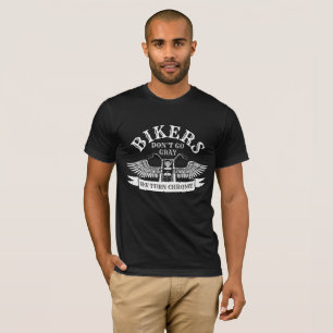 T-shirt Vieux Biker Bikers ne pas aller gris Nous tournons