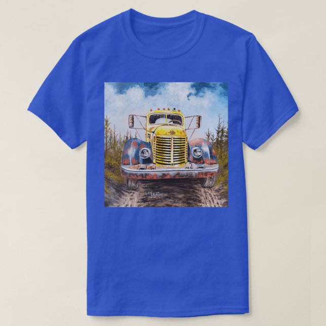 T-shirt Vieux camion international Long (Design devant)