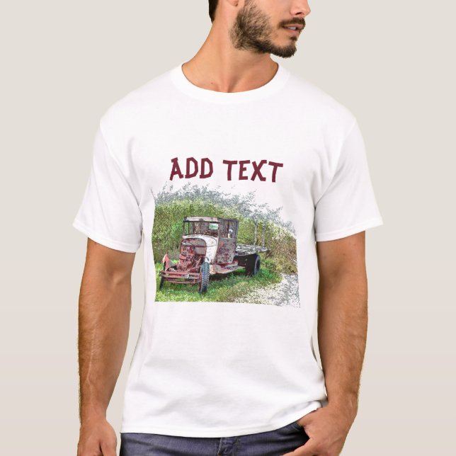 T-shirt Vieux Camion Rusty, Plus Âgé Que La Chemise (Devant)