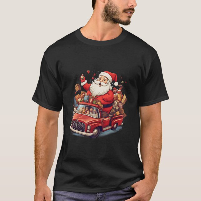 T-shirt Vieux Camions de ramassage Chauffeur Camionneur Sa (Devant)