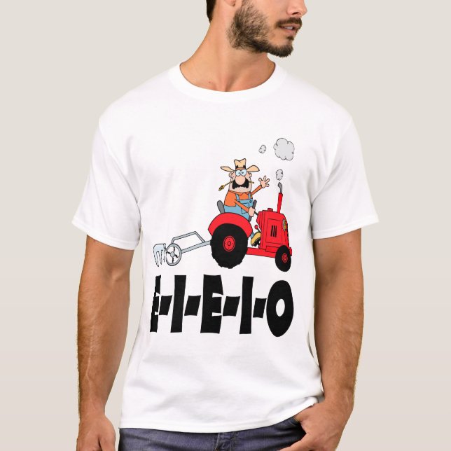 T-shirt vieux caricature macdonald eieio (Devant)