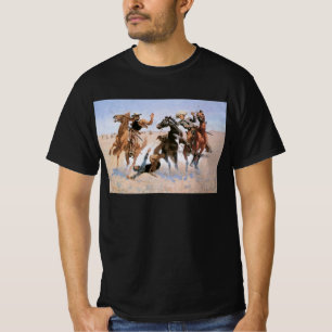 T-shirt Vieux Cowboys, aidant un camarade par Remington